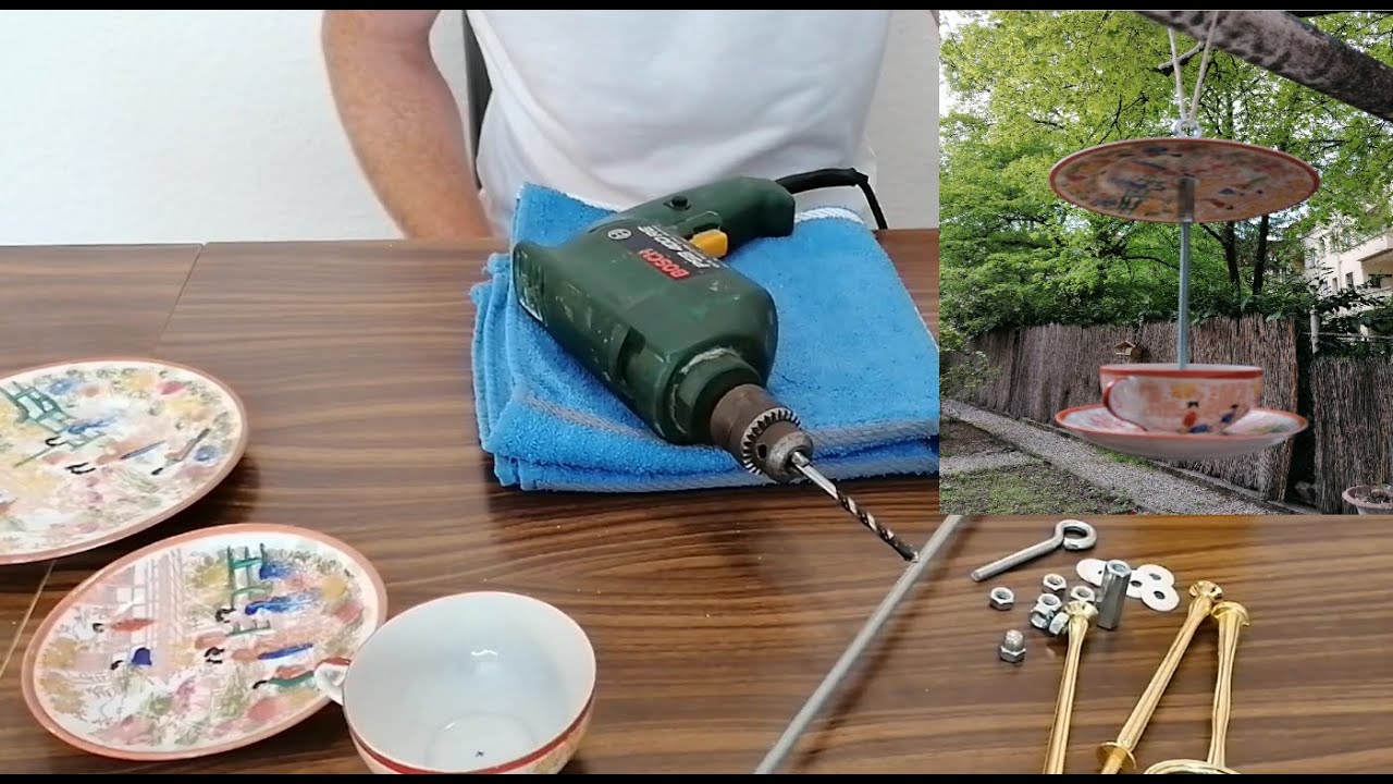 Etagere für Vogelfutter selbst machen | Upcycling