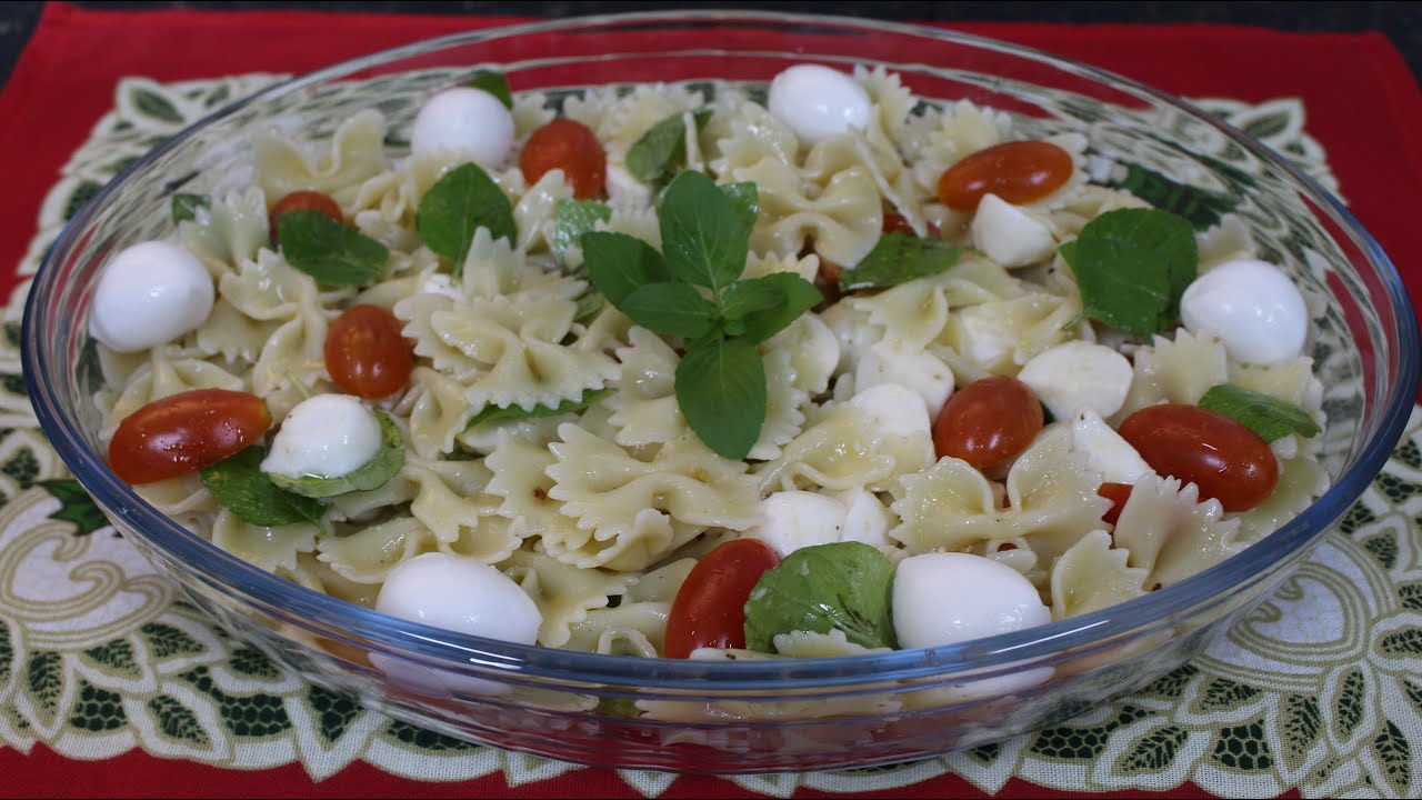 SALADA DE MACARRÃO CAPRESE | RECEITA ESPECIAL DE NATAL