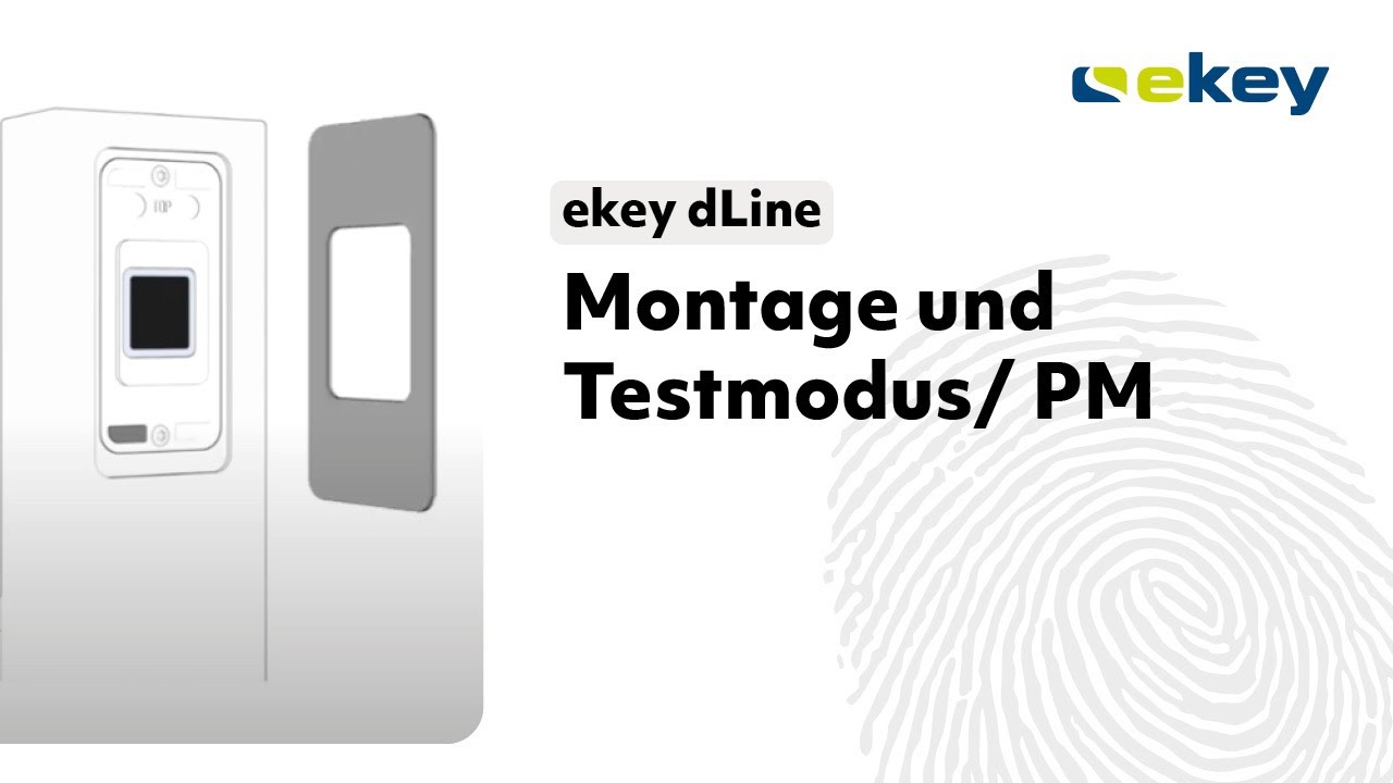 ekey dLine - Montage & Testmodus / PM