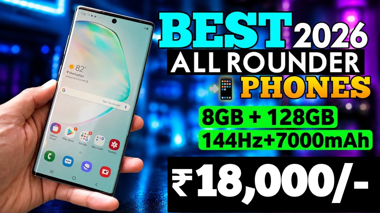 8GB + 128GB 🤯- ₹18,000/- | Top 4 Best 5G Smartphones Under ₹18,000 in 2026 | 144Hz + 7000mAh | India