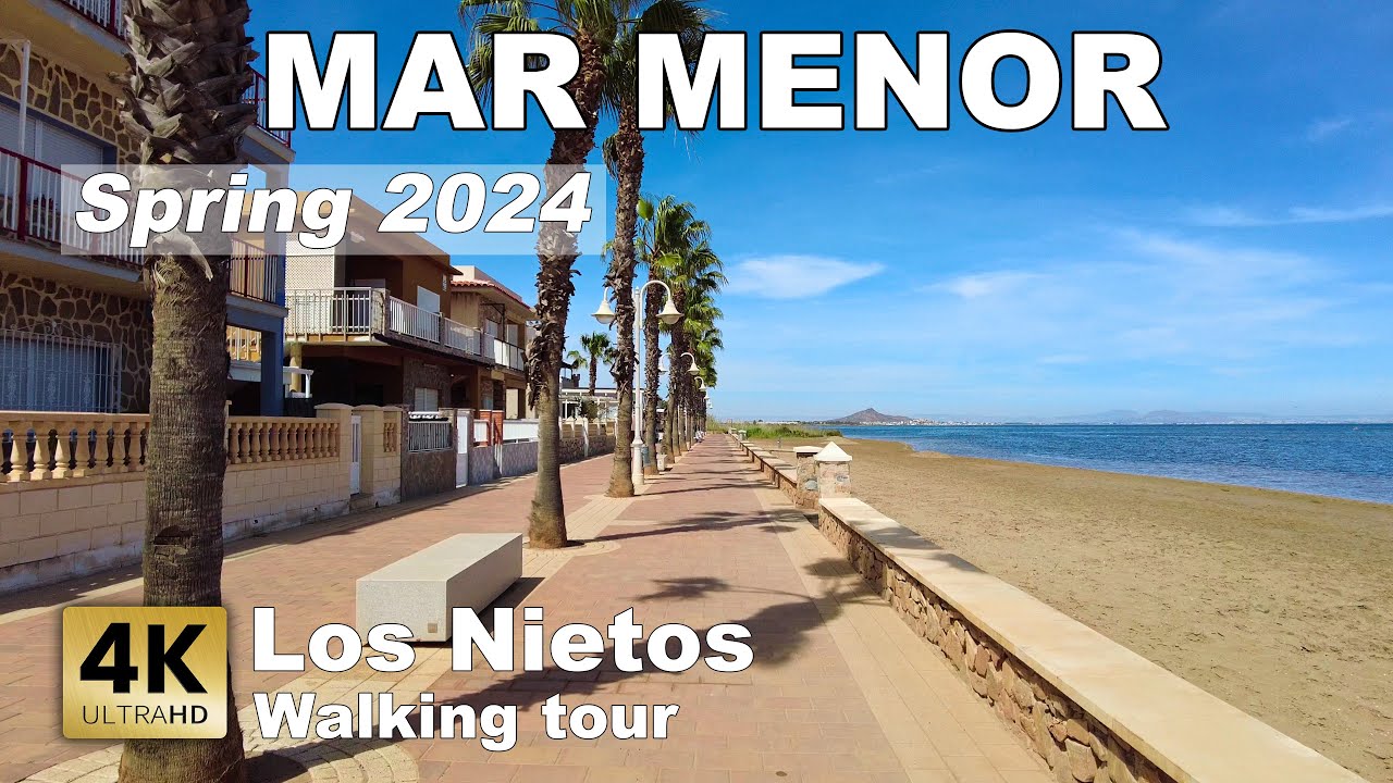Los Nietos - Mar Menor, Esplanade, city, Spain | Costa Calida - walking tour 2024 [4k 60 fps]