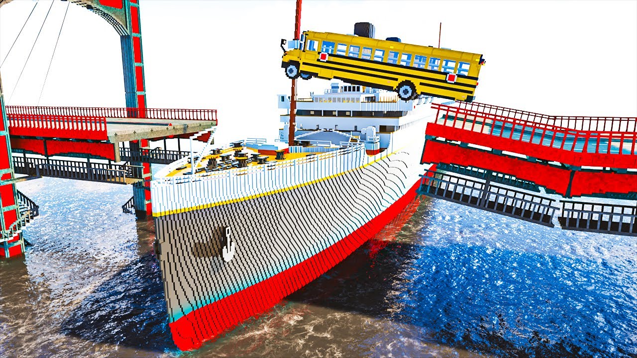 Cars Jump Over The Titanic | Teardown