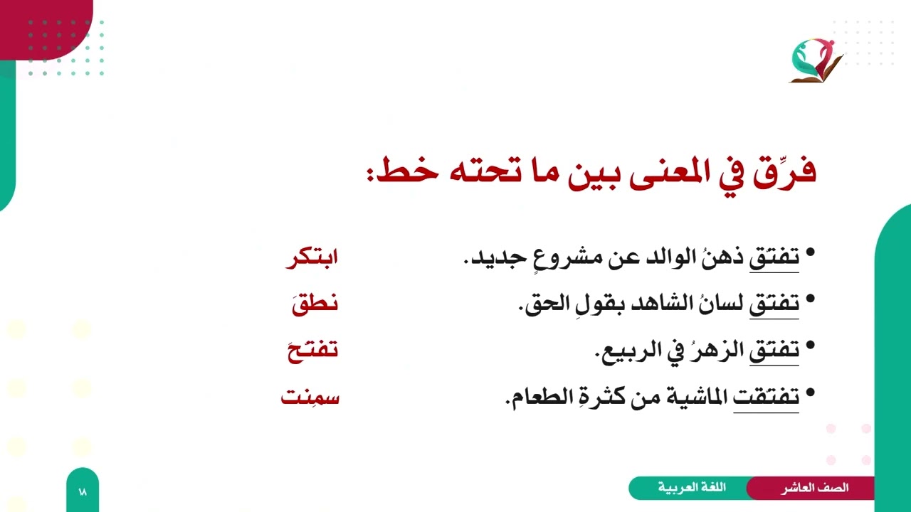 اللغة العربية 10 - فصل 2 | عناقيد عنب (1)