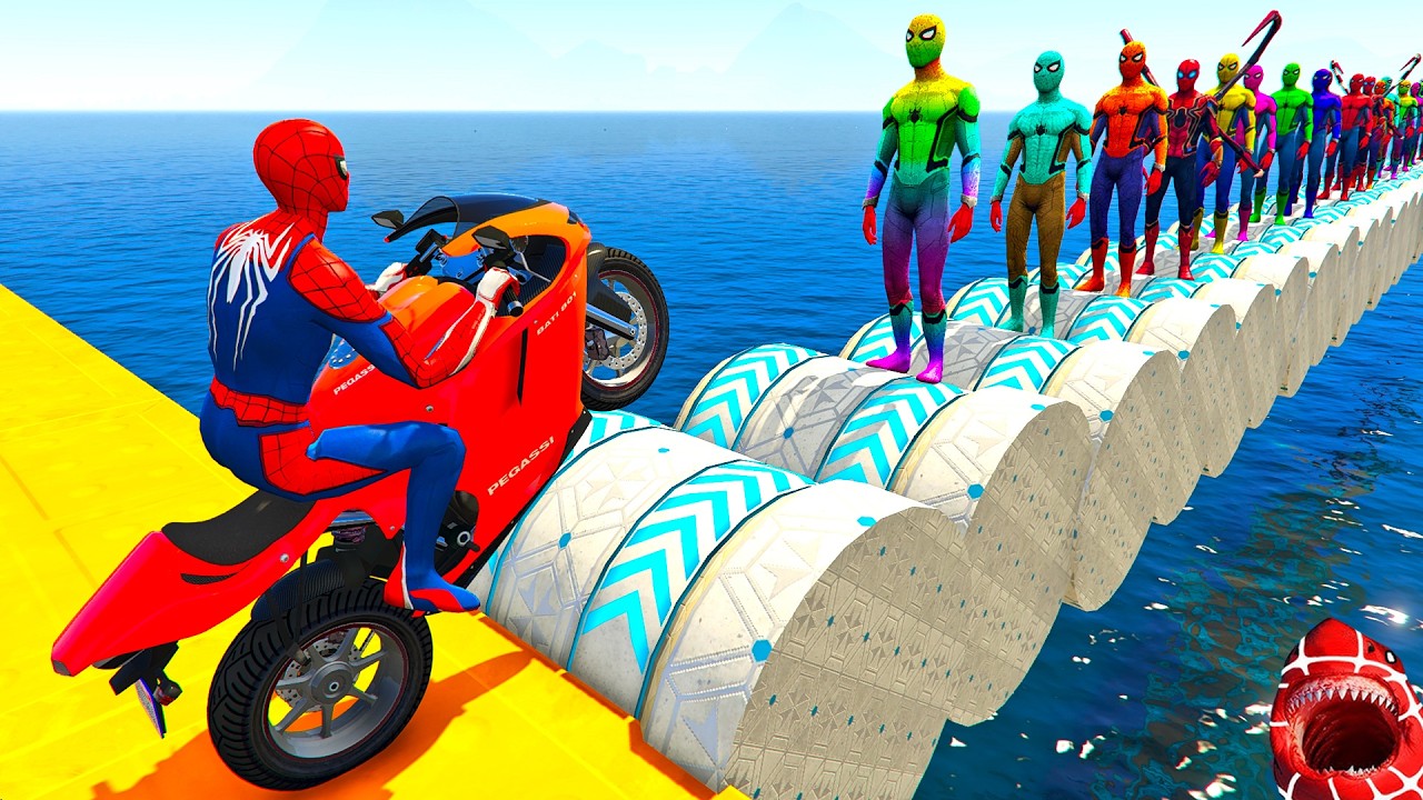 الرجل العنكبوت انقاذ باتمان Spider-Man Rescue batman vs iron man vs venom funny Game GTA 5 superhero
