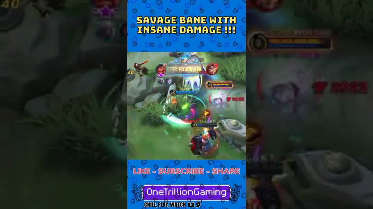 SAVAGE BANE WITH INSANE DAMAGE !!! #bane  #savage #mlbb #onetrilliongaming