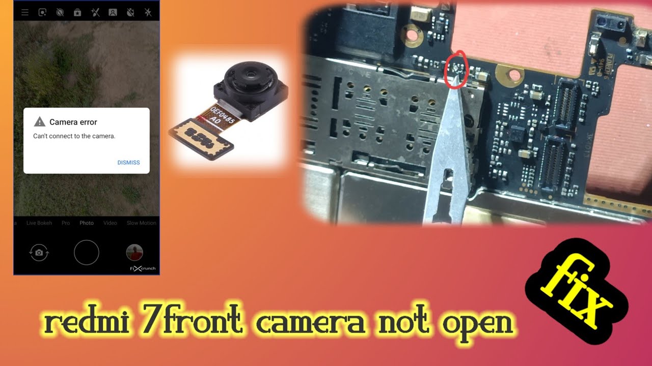 redmi7 front camera not working solution.redmi7 camera jumper 2.8v to 1.8v