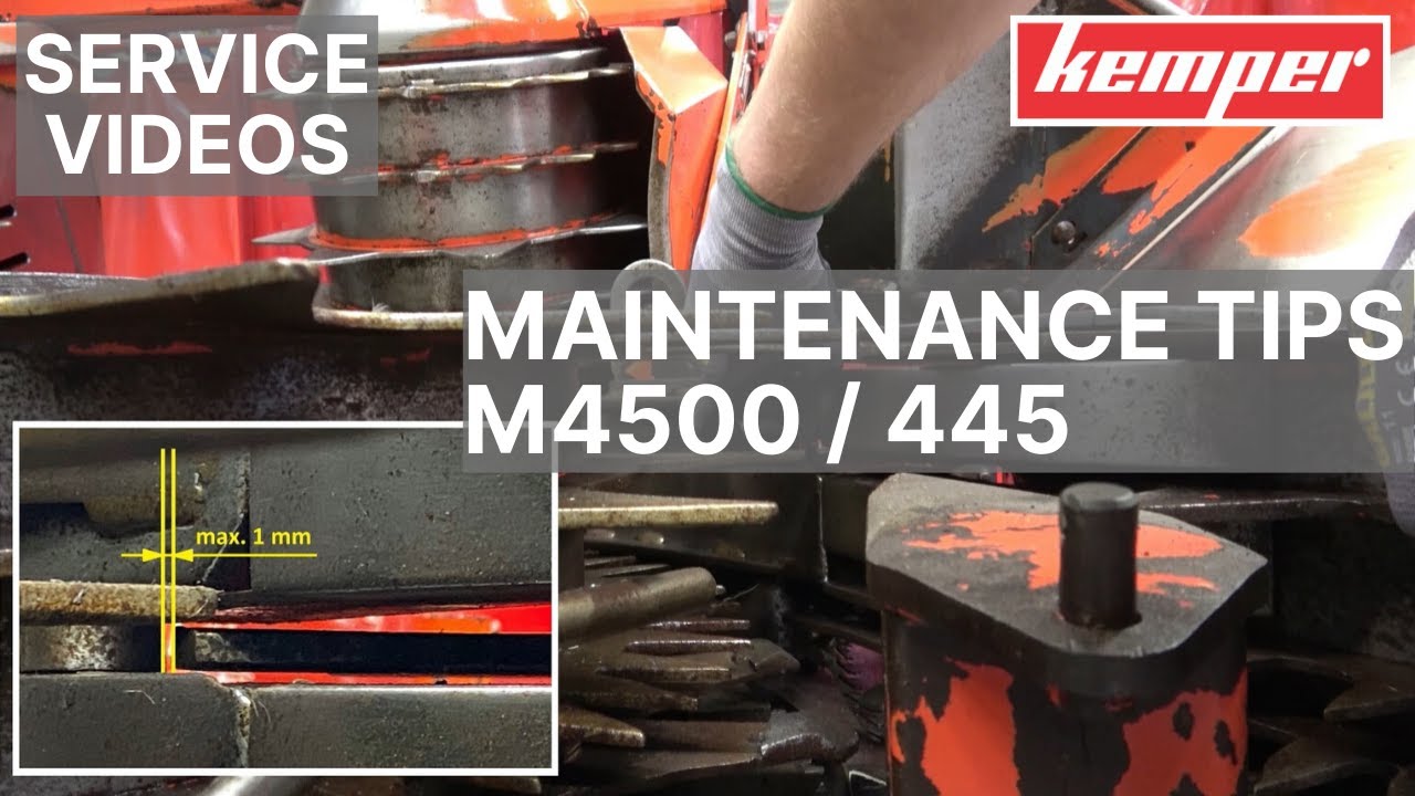 Kemper header maintenance tips M4500 / 445