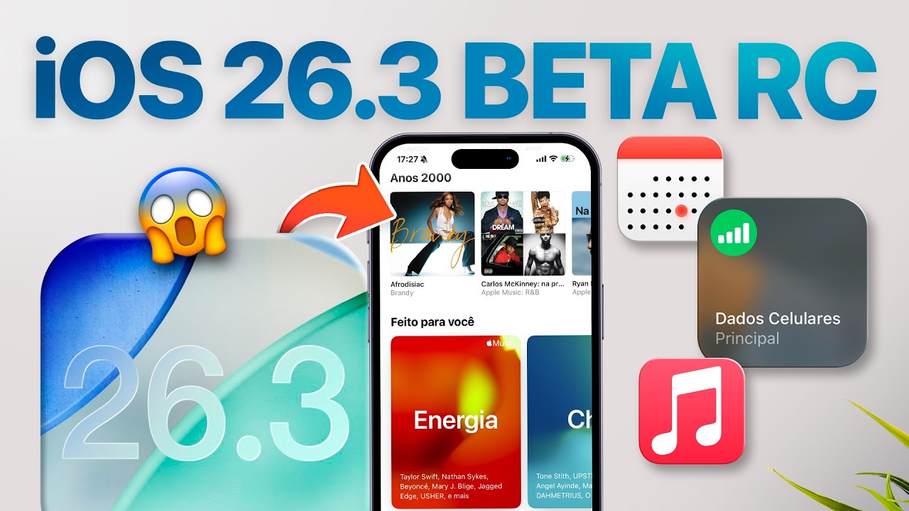 Saiu! 🔥 iOS 26.3 RC: iPhones antigos NO RADAR e DATA OFICIAL!