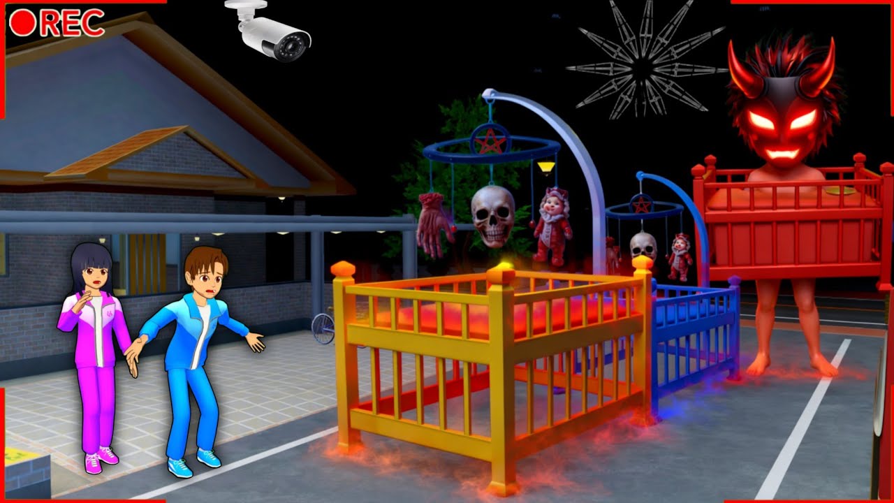 Yuta Mio Panik CCTV Merekam KERANJANG BAYI BERHANTU Keliling Kota | Sakura School Simulator