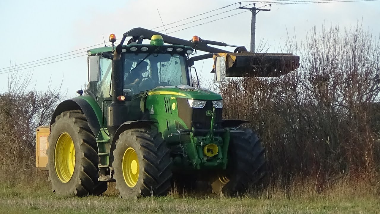 Hedge Cutting with John Deere 6215R & McConnel Trimmer - Hedge Cutting 2023