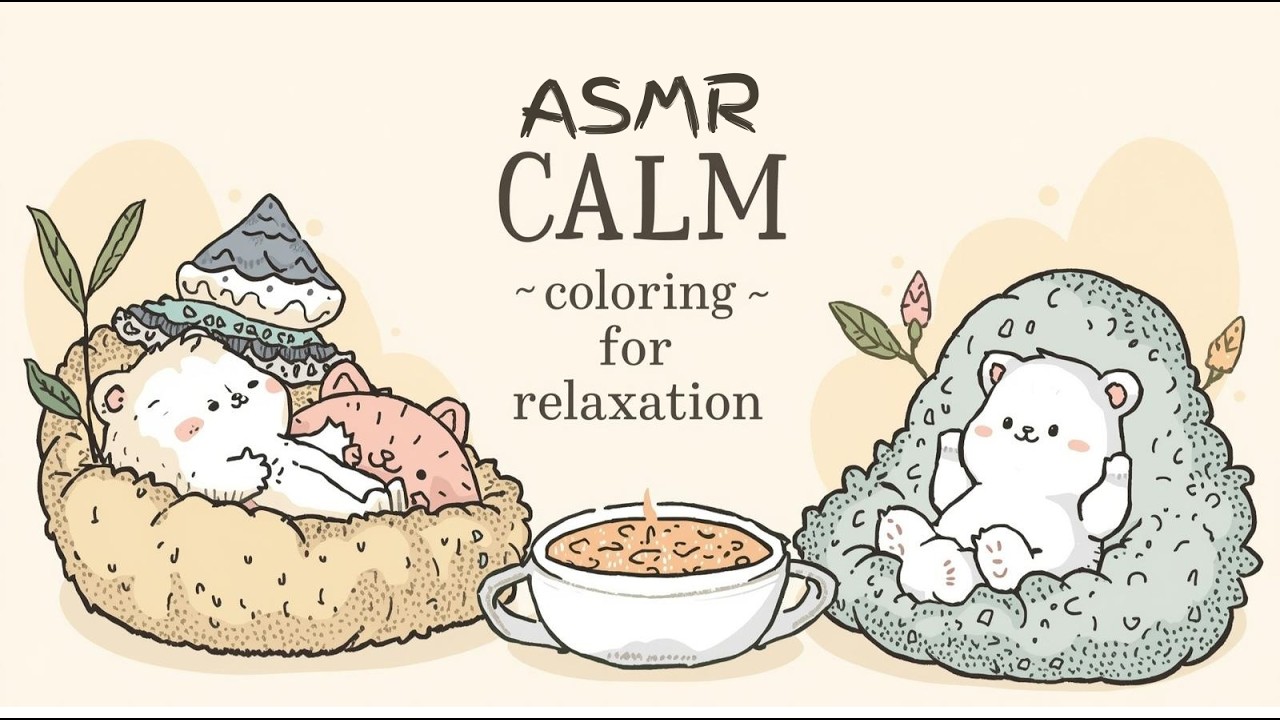 Color with me! Fuzzy Friends Coloring Book. #asmr #asmrcoloring #viralvideo #adultcoloring