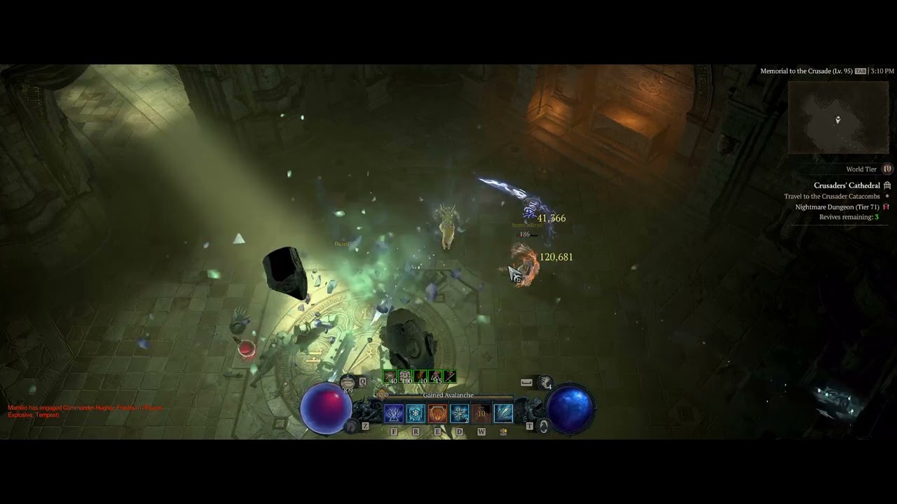 Diablo 4 - Sorcerer Tanky Speed Farming Nightmare Dungeon Tier 70+