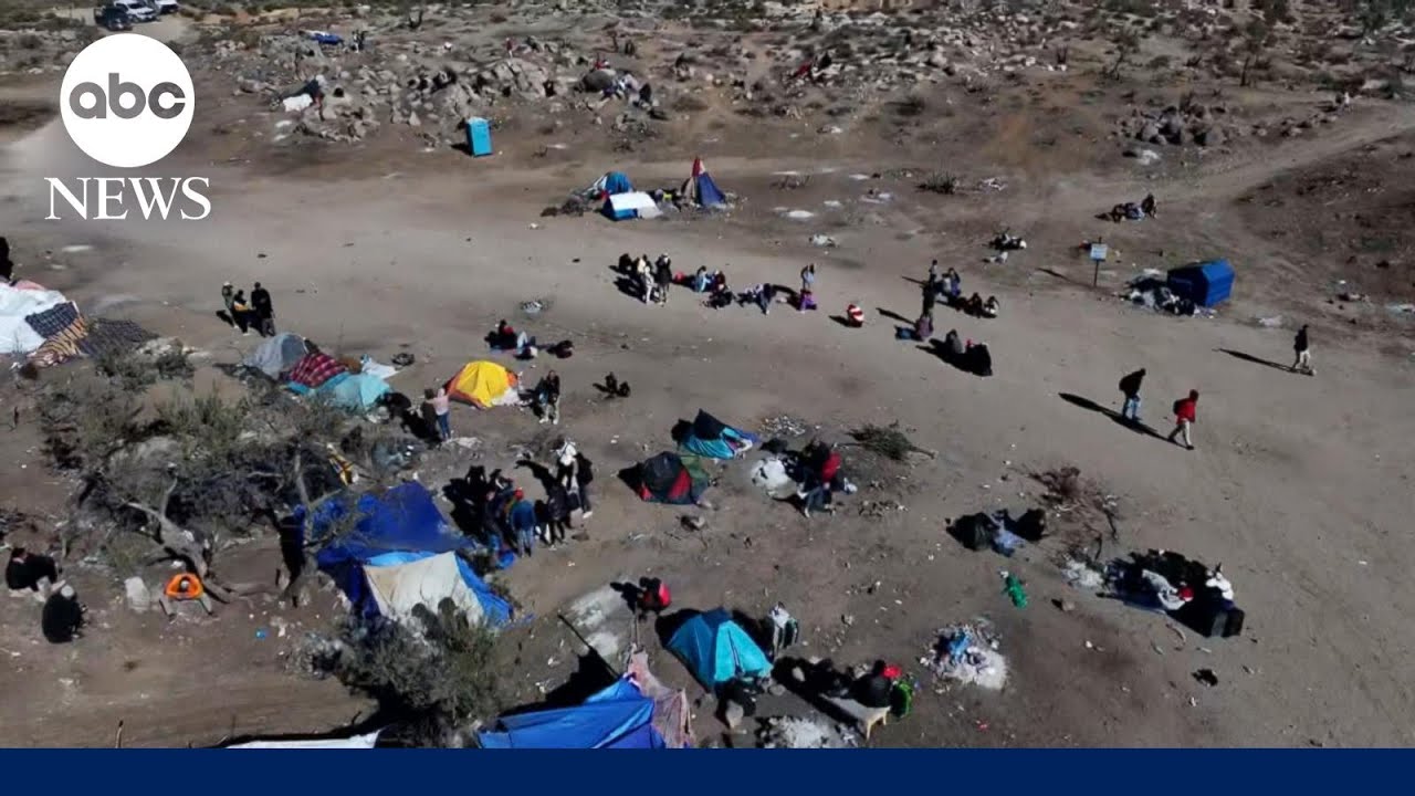 Migrant encampments surge at border as asylum process bottlenecks