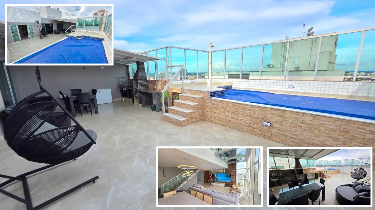 Cobertura 4Suítes Sala ampla DCE 3Vagas Soltas 277m² Bella Fiori - Águas Claras DF R$2.380.000,00