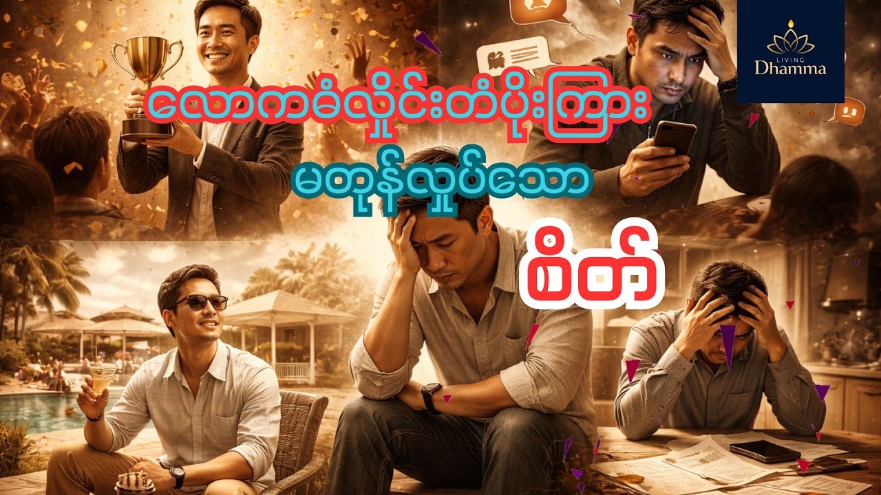 လောကဓံလှိုင်းတံပိုးကြားက မတုန်လှုပ်သောစိတ်