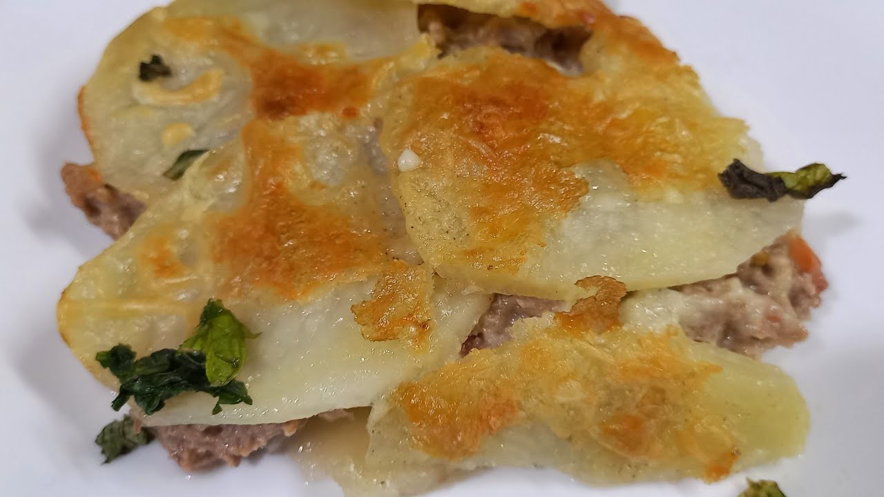 gratin pomme de terre viande haché rapide et délicieux🤩 غراتان بطاطا لحم مفروم سريع التحضير و بنيين😋