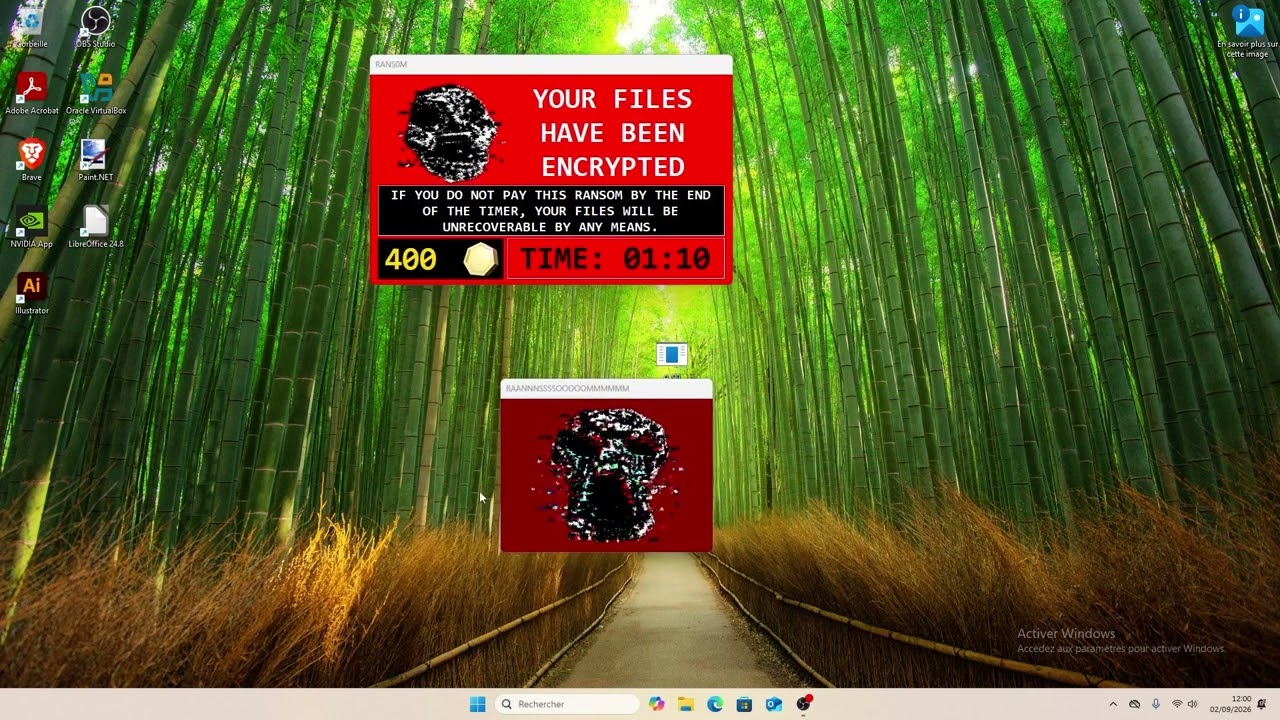 Recreated RANSOM/A-90 from DOORS but it's a real malware (kinda)