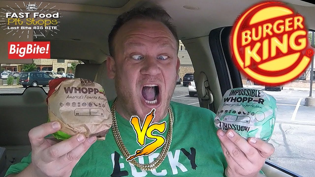 BURGER KING ⭐Impossible Whopper VS Original Whopper⭐ Food Review!!!