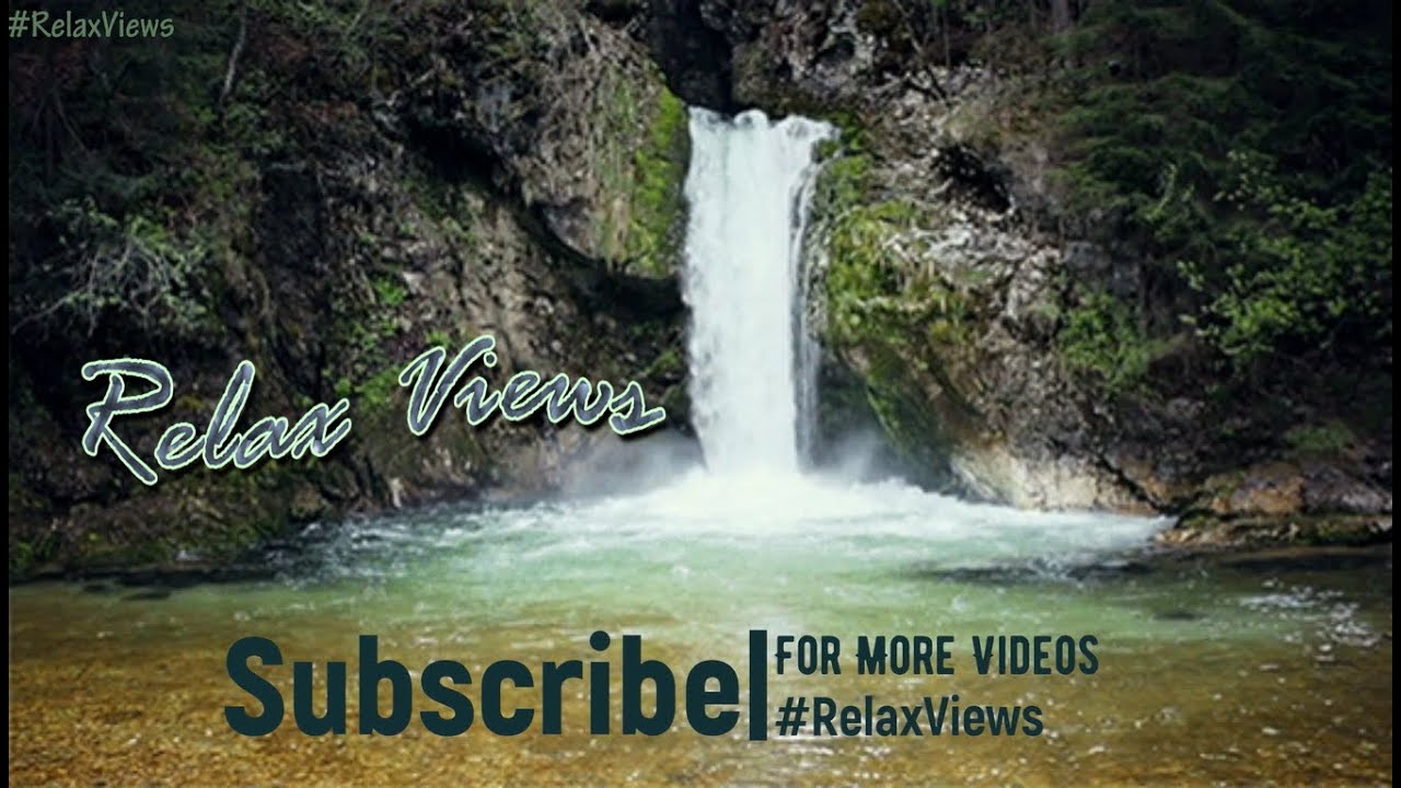Waterfall Sound ft background meditation music, Calming Music, Stress Relief, SleepMusic #RelaxViews