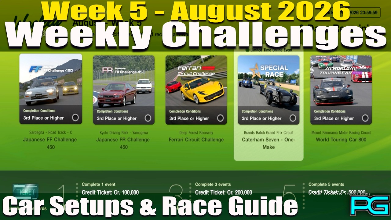 Gran Turismo 7 | Weekly Challenges Guide | August Week 5 2026