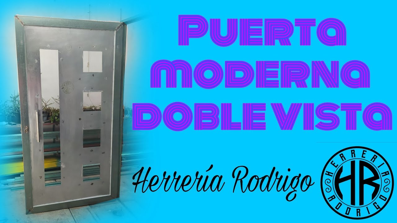 Puerta moderna de doble vista
