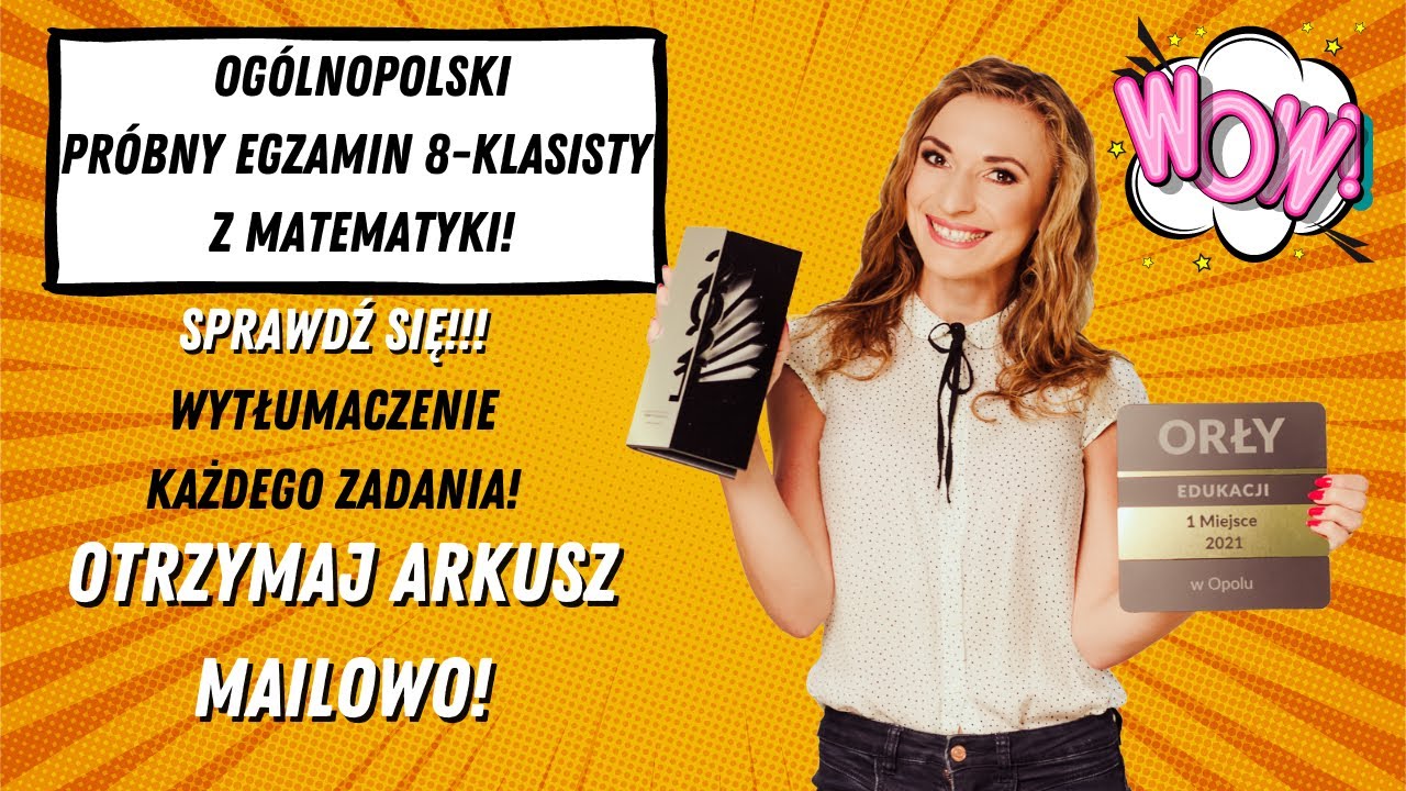 🔥 Rozwiązanie arkusza - Próbny egzamin ósmoklasisty z matematyki 2022!#egzamin2022 #matematyka