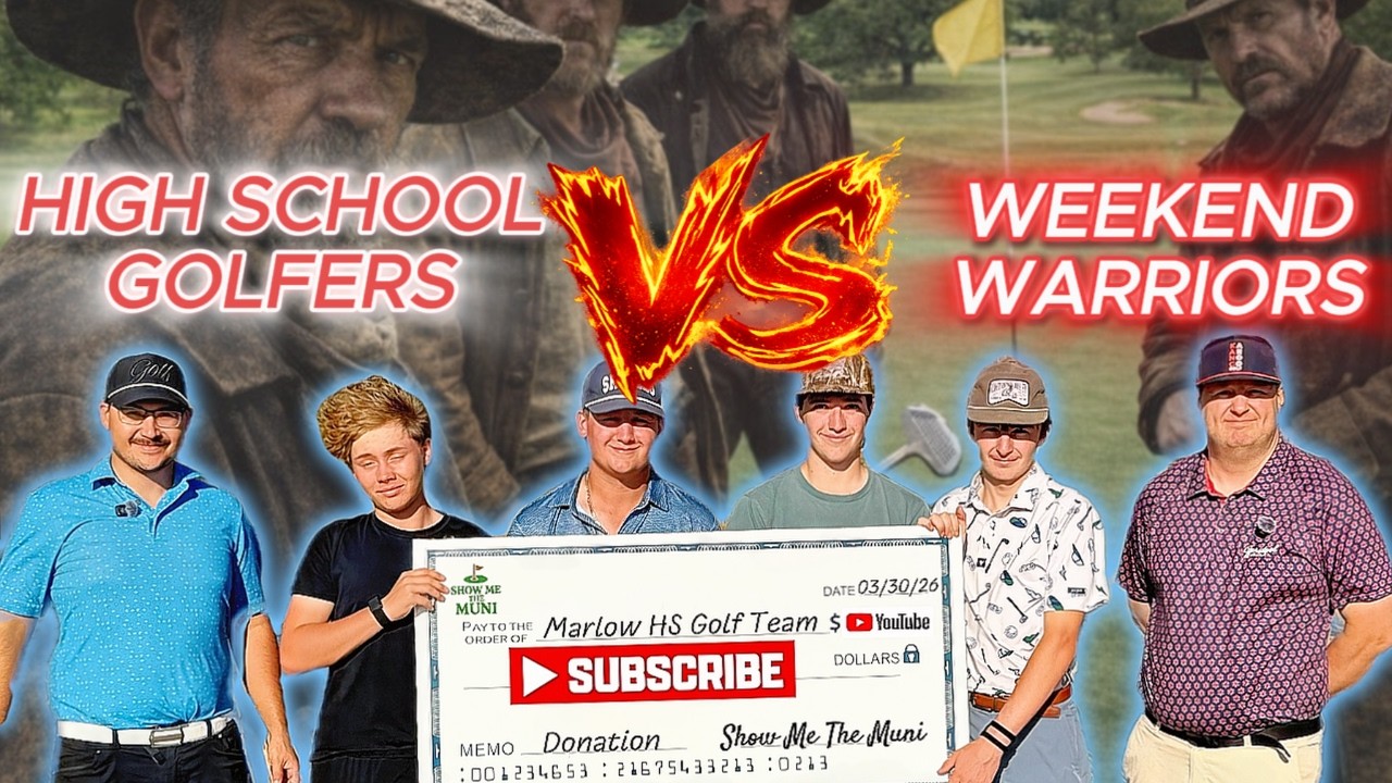 We challenged the Marlow Oklahoma High School Golf Team to a BIG MONEY Scramble! #donation #outlaws