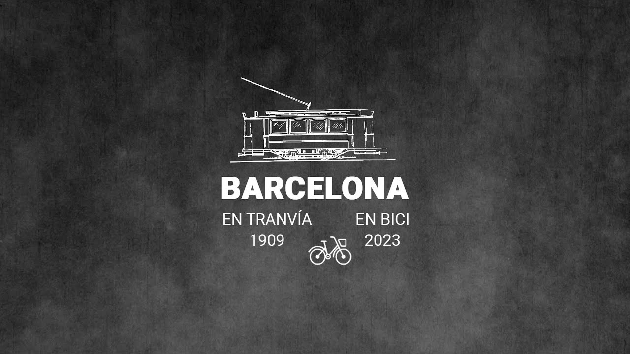 BARCELONA en tranvía 1909 / en bici 2023 || Realidad Virtual 360º
