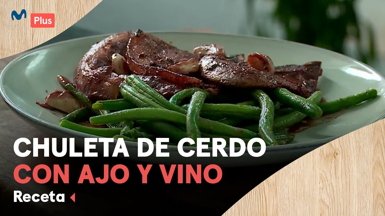 Receta: Chuleta de cerdo al horno con ajo y vino | Cocina en un Toque