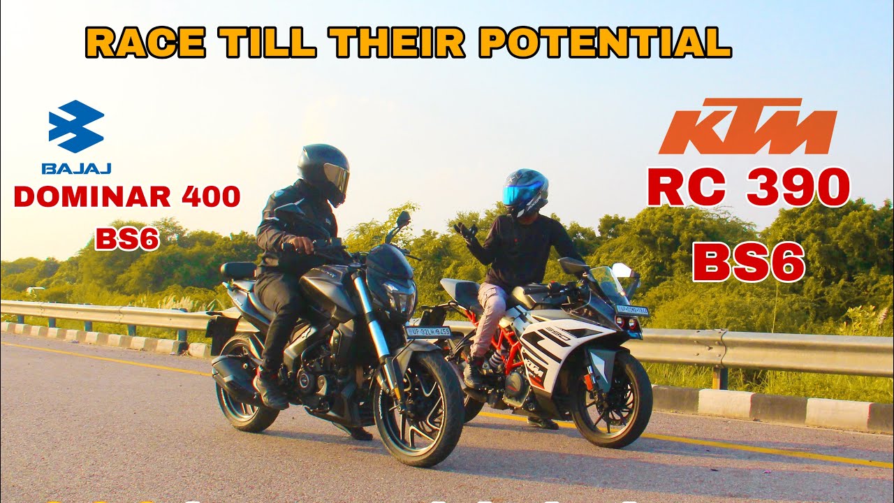 NEW BAJAJ DOMINAR 400 BS6 VS OLD  KTM RC 390 BS6 [ LONG RACE ]