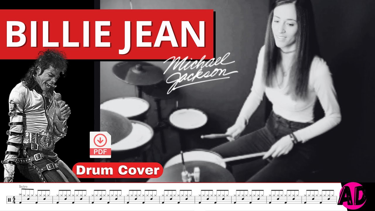 Billie Jean  Michael -  Jackson -  Drum Cover  (Drum Score)