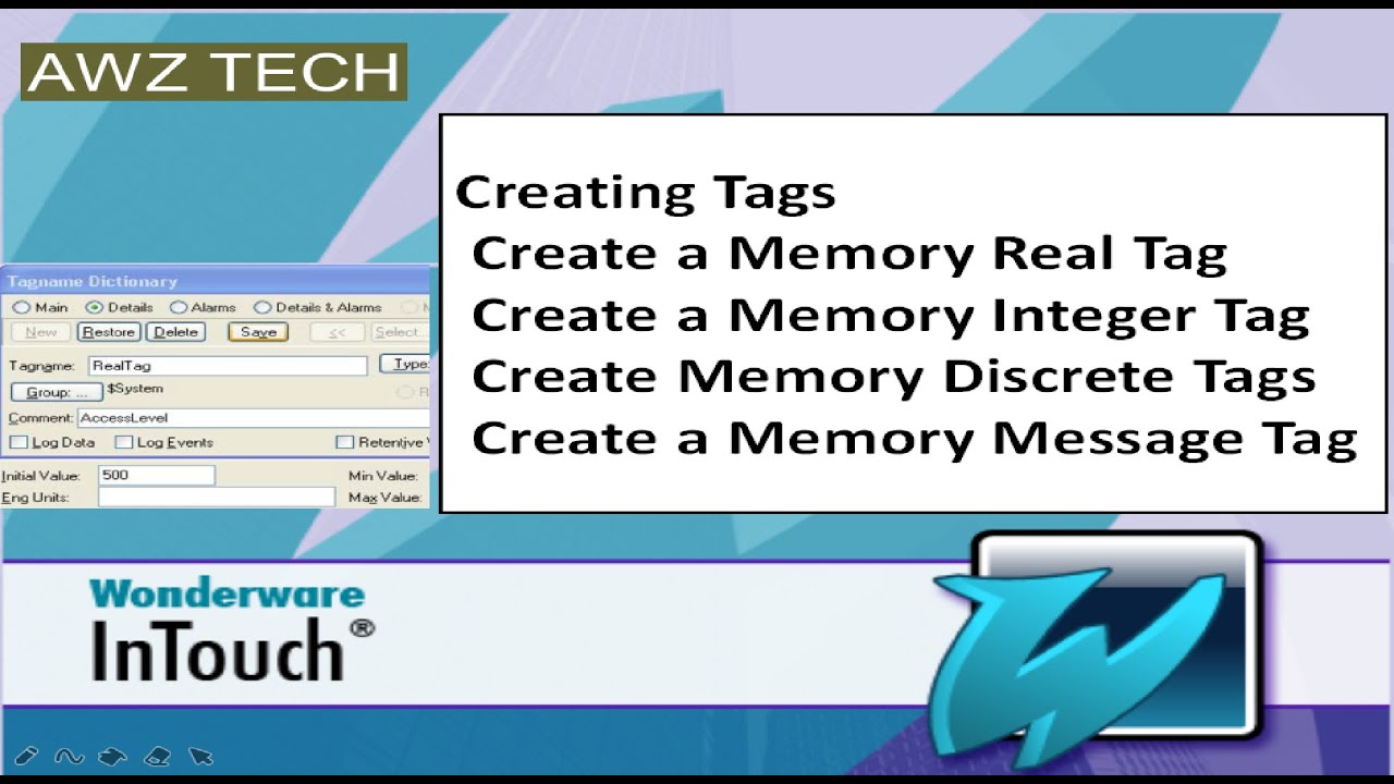 Tags and Tag Features WONDERWARE INTOUCH