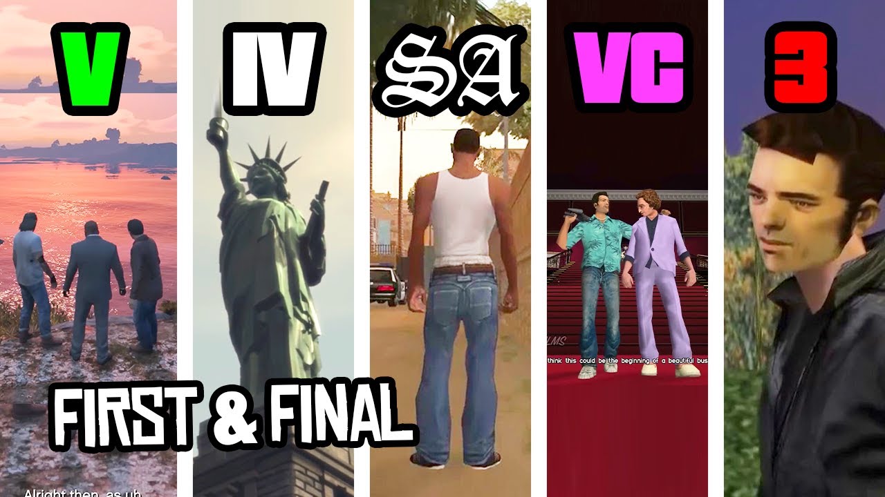FIRST & LAST MISSION In GTA Games (Evolution)