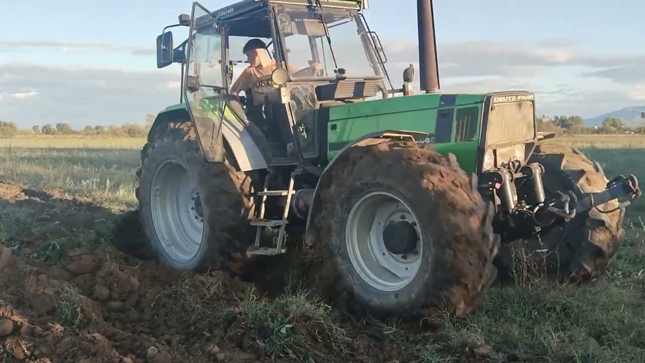 DEUTZ FAHR DX 6.06-οργωμα με 3υνο αροτρο