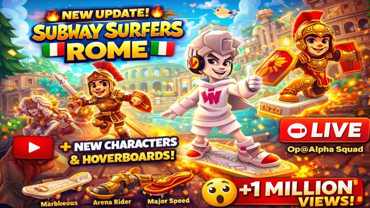 1 CR.😱HIGH Score in Subway surfer ROME🔥LIVE🔴 #shorts #live #subwaysurfers #shortsfeed #nonstopgaming