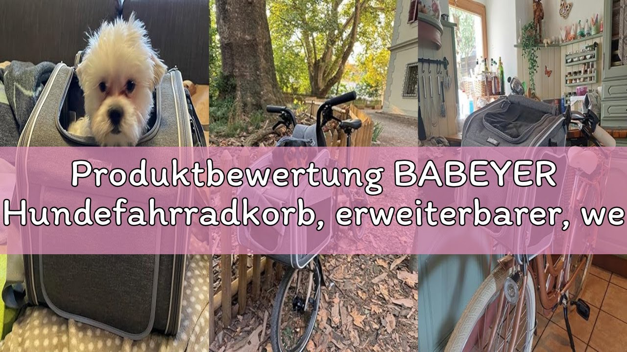 Produktbewertung BABEYER Hundefahrradkorb, erweiterbarer, weicher Fahrradtransportrucksack mit 4 off