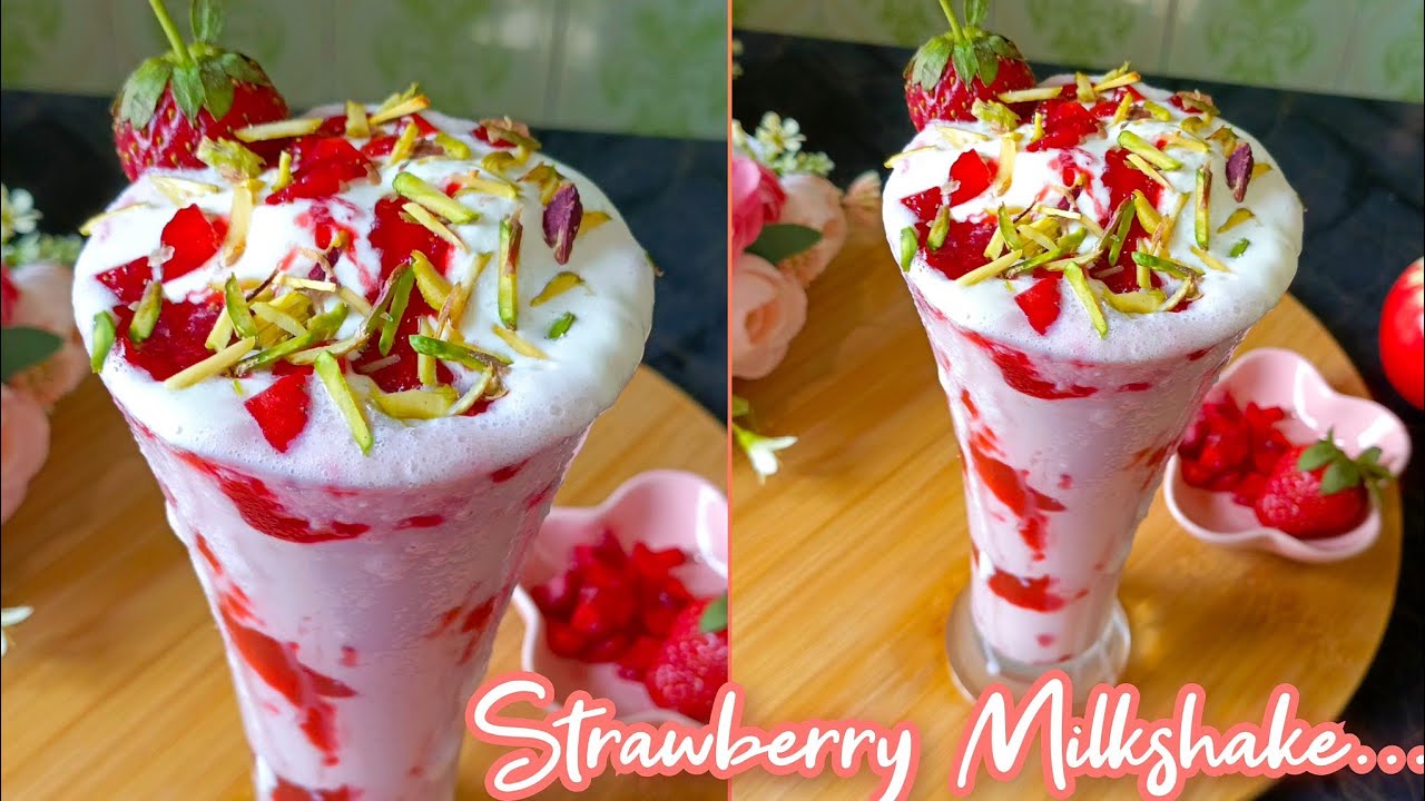 Strawberry Milkshake Recipe | How To Make Strawberry Milkshake | Ramzan Special Iftar Drink