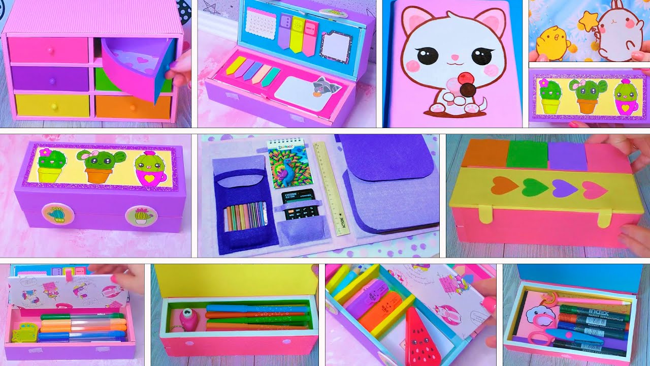 Cardboard Craft // Amazing organizer and pencil case ideas