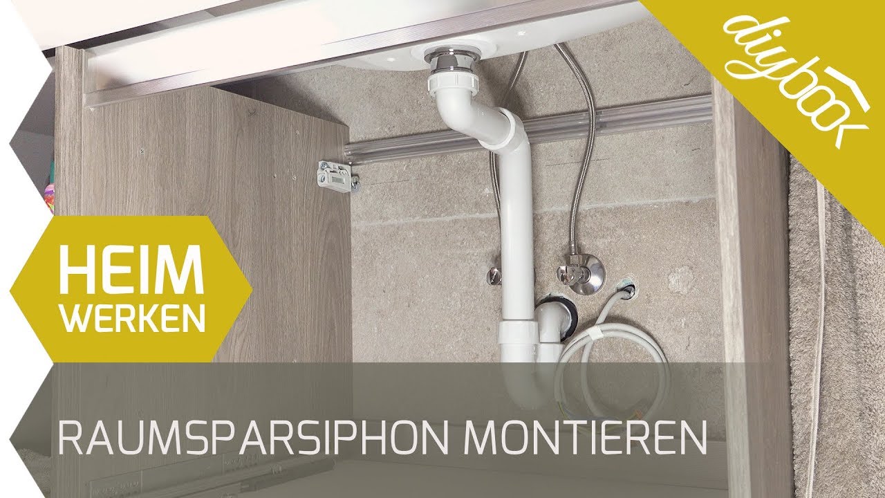 Raumsparsiphon montieren