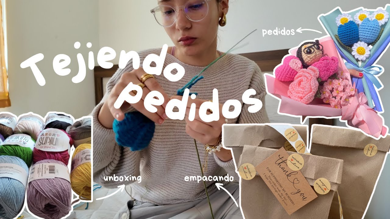¿Cuantos pedidos podré terminar en 1 día? | crochet | vlog | emprendimiento