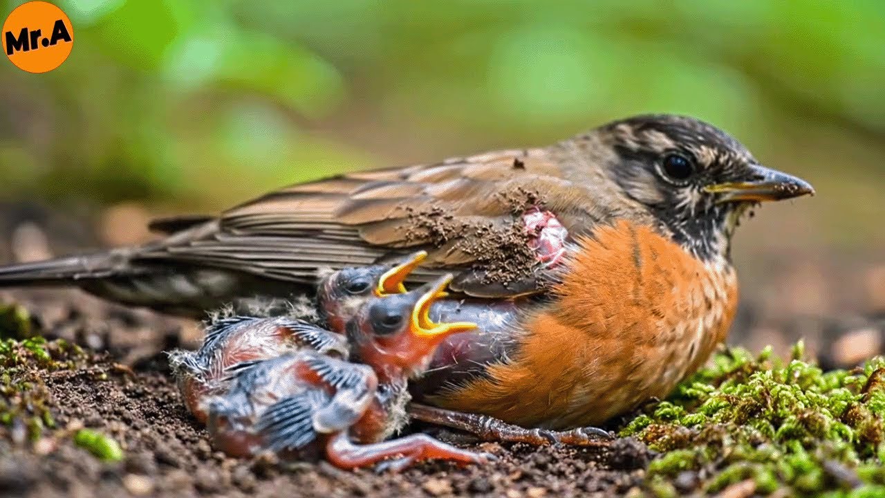 Heartbreaking Rescue of a Mother American Robin and Her Injured Baby | Animal Rescue