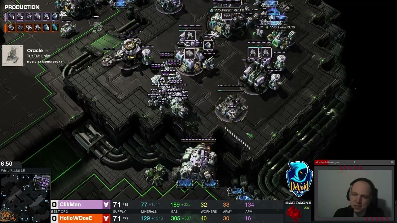 DeVoid GSCQ #1, Lower bracket finals, BO3 (They decided BO1), ClickMan vs HollowDosE