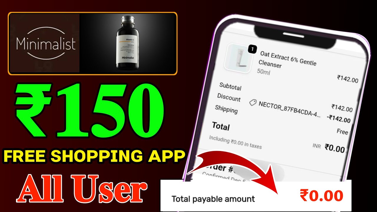 New ₹150 Free Shopping Web 🔥 minimalist free shopping offer | minimalist ₹150 Free Shopping app