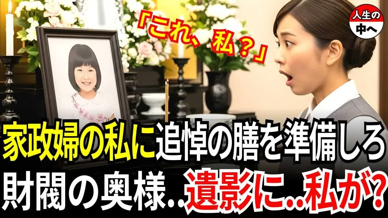 大企業会長宅の家政婦の私に命日の膳を準備しろという奥様「娘の命日だから最高級で   」遺影になぜ私が   ？
