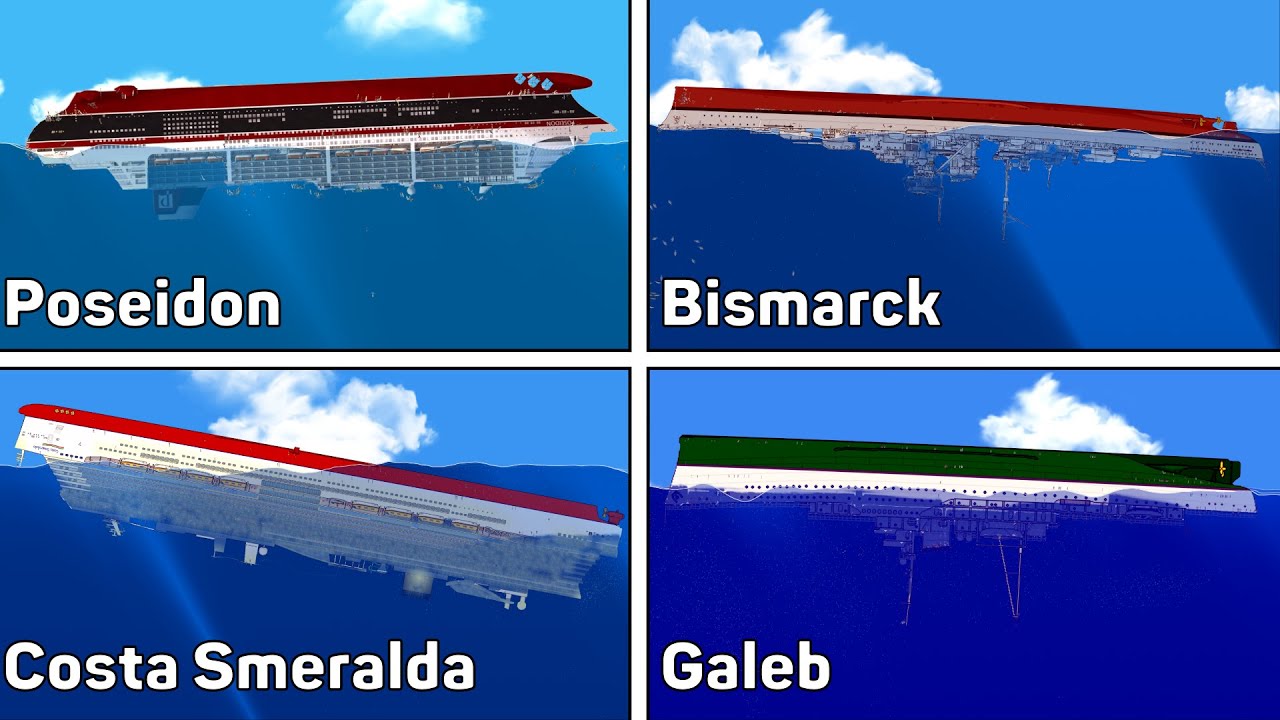 Different Ships Capsize and Sink | Floating Sandbox
