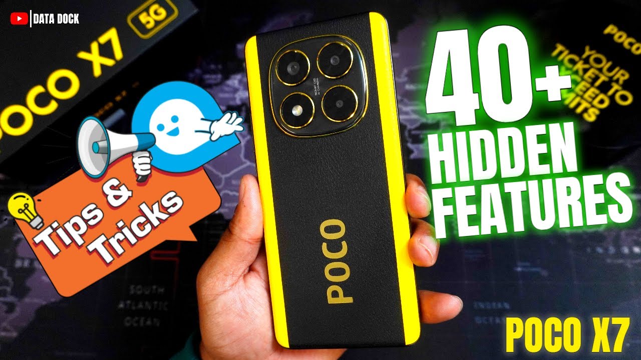 POCO X7 5G 40+ Hidden Features with Tips & Tricks #datadock #pocox7 #tipsandtricks