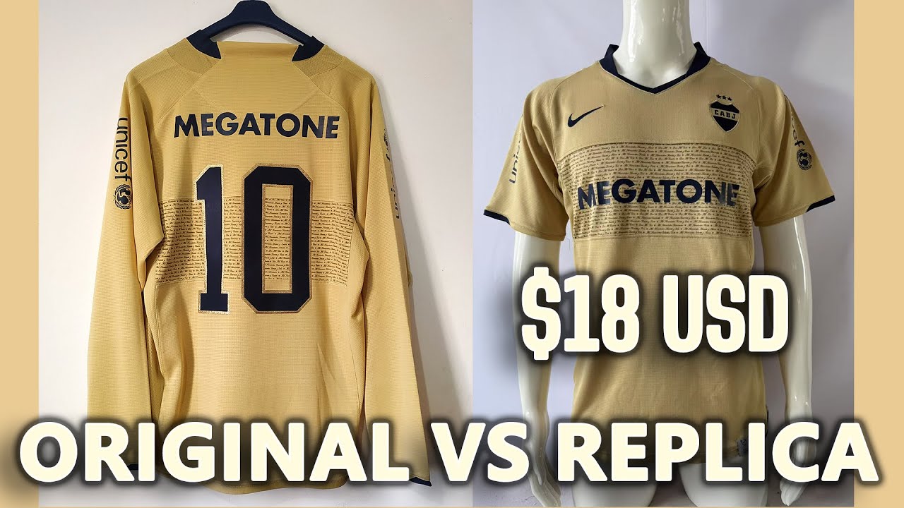 Camiseta Boca DORADA 2007 Original vs Replica / COMPARACIÓN