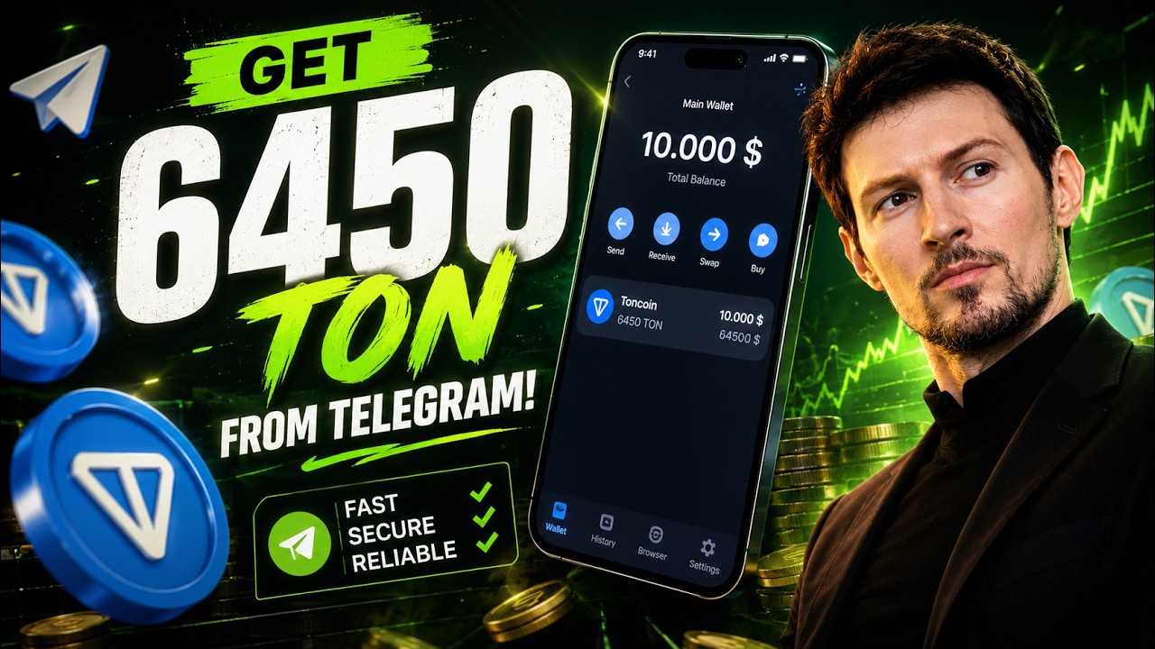 DUROV IS AIRDROP 6300 TON FOR FREE?! CLAIM YOUR TONCOIN IN 2 MINUTES WITHOUT INVESTMENT!