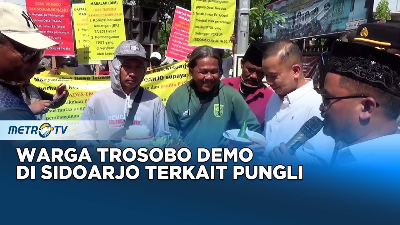 Warga Trosobo Demo di Sidoarjo Terkait Pungli