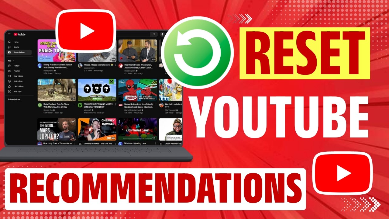 Reset YouTube Recommendations & Home Feed | Stop Irrelevant Videos #youtube #ResetYouTube